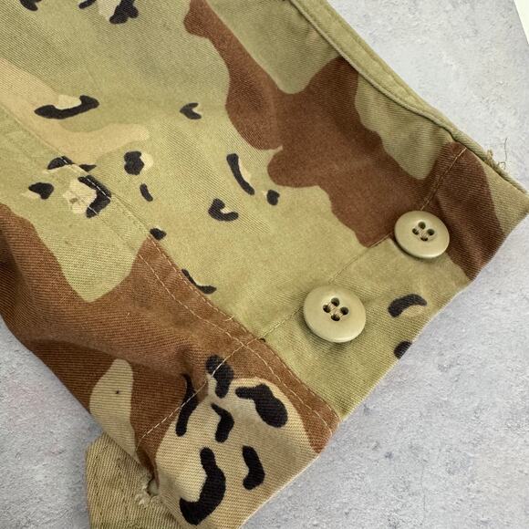 Vintage Desert Camo Shirt Men's S X-Short Brown Chocolate Chip Jacket Shirt READ - Picture 10 of 12